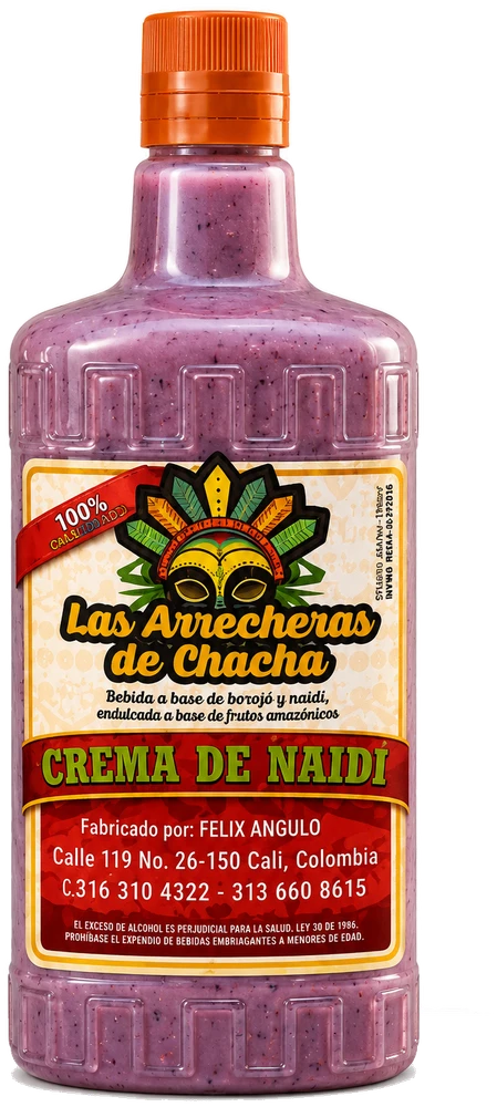 Botella de Crema de Naidí Las Arrecheras de Chacha